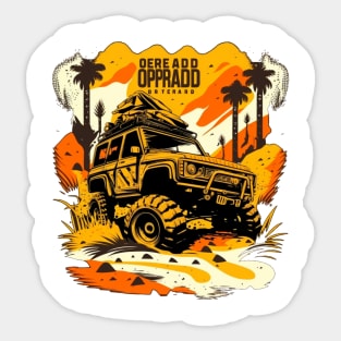 Off-road truck with cool doodle Sticker